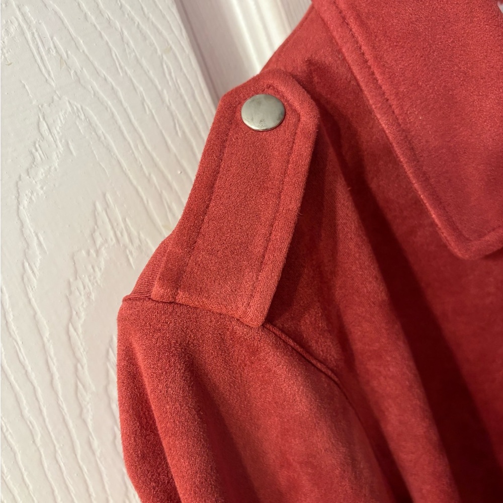 LC Lauren Conrad Women's Terracotta/Maroon Suede Jacket - Picture 3 of 7